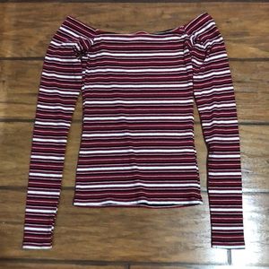 Long sleeve, off the shoulder shirt